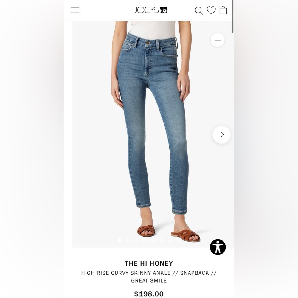 Joe’s High Rise Curvy Skinny Ankle Jeans.